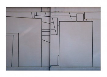 PHARMA Estantería de pared con 2 cajones negro A 151 x An. 40 x P 33,5 cm